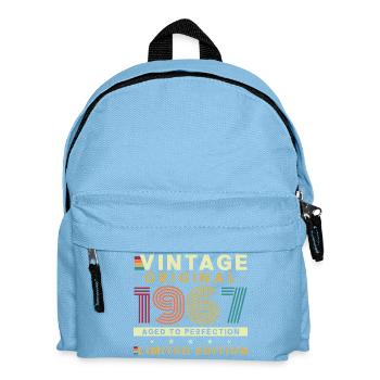 60 Years 1967 Vintage Retro Birthday Gift - Kids' Backpack - light blue - Front