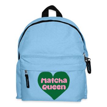 Matcha Queen Heart Design - Kids' Backpack - light blue - Front