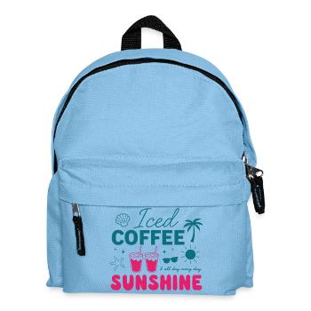 Iced Coffee & Sunshine: Summer Vibes - Kids' Backpack - light blue - Front