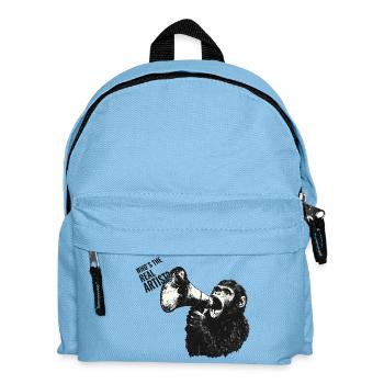 WHO’S THE REAL ARTIST? – Gorilla Megaphone - Kinder Rucksack - Hellblau - Vorne