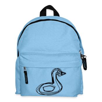 Schwan handgezeichnet - Kinder Rucksack - Hellblau - Vorne