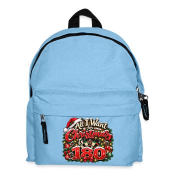 Weihnachten Dart 180 weihnachtliches Dart Motiv  - Kinder Rucksack - Hellblau - Vorne