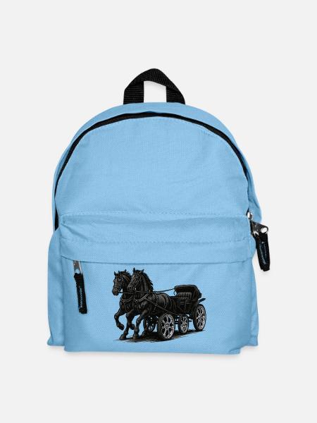 Kutsche mit modernen Chromfelgen - Kinder Rucksack - Hellblau