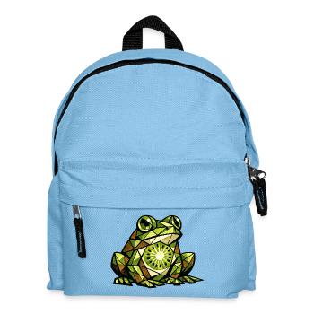 Kiwi Frog Cubism Version - Kids' Backpack - light blue - Front