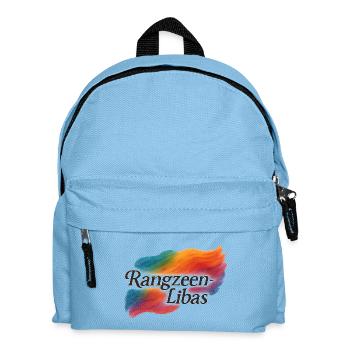 Rainbow Spectrum Name Tag Design - Kids' Backpack - light blue - Front