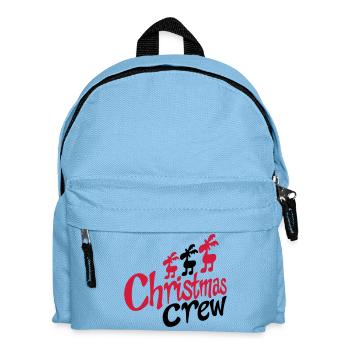 Lustige Elche zu Weihnachten - Kinder Rucksack - Hellblau - Vorne