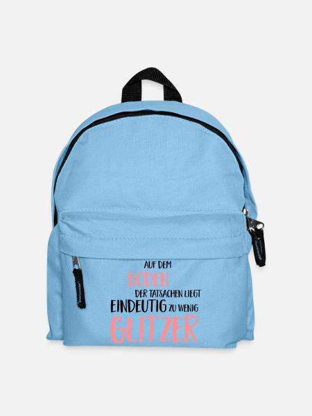 Lustiger Spruch - Kinder Rucksack - Hellblau