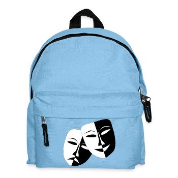 Theater Masken - Kinder Rucksack - Hellblau - Vorne