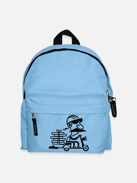 Pizza Lieferant - Kinder Rucksack - Hellblau