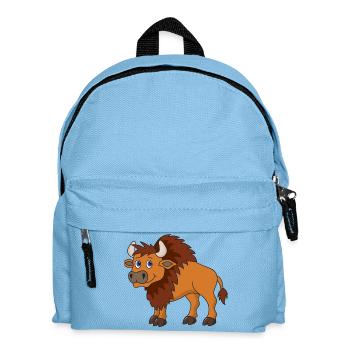 Bison buffalo - Kids' Backpack - light blue - Front