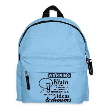 Brain - content - Hirn - Inhalt - 1C - Kinder Rucksack - Hellblau - Vorne