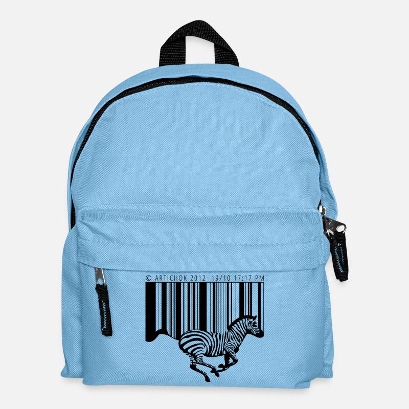 Zebra barcode - Kinder Rucksack - Hellblau
