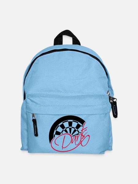 Darts Board Logo Design - Kinder Rucksack - Hellblau