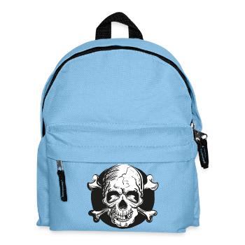 Totenkopf - Kinder Rucksack - Hellblau - Vorne