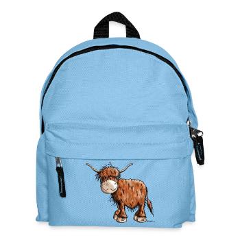 Highland Cattle - Kids' Backpack - light blue - Front