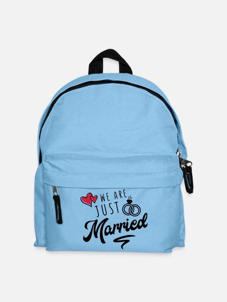 we are just married - Kinder Rucksack - Hellblau