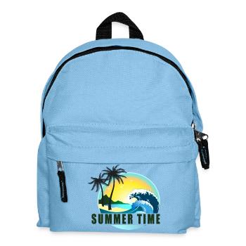 Summertime beach panorama - Kids' Backpack - light blue - Front