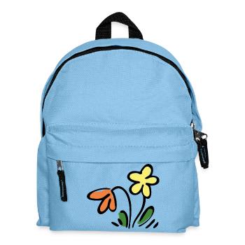 Blumen - Kinder Rucksack - Hellblau - Vorne