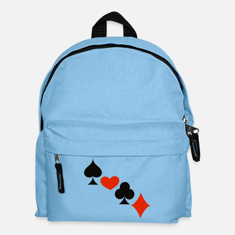 Glück im Spiel … | Spielkarten | Geschenkidee - Kinder Rucksack - Hellblau