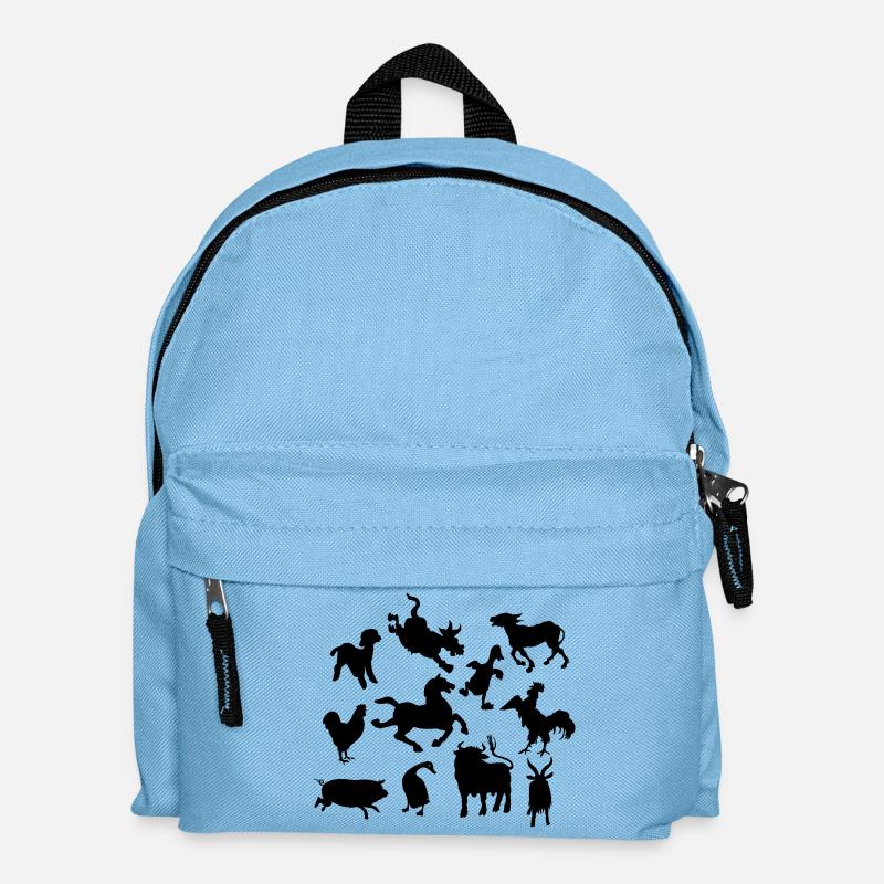 Nutztiere - Kinder Rucksack - Hellblau