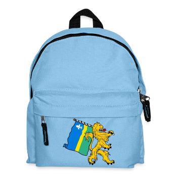 Löwe mit Flagge Flevoland die Flagge - Kinder Rucksack - Hellblau - Vorne