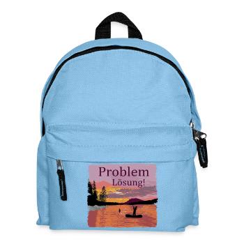 Problem Lösung Angeln - Kinder Rucksack - Hellblau - Vorne