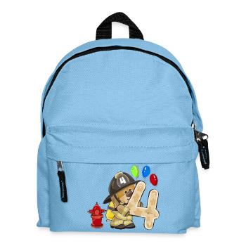 Fire Brigade Dog Four Balloon Celebration 4 Years - Kids' Backpack - light blue - Front