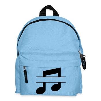 Textbanner für Musiknoten - Kinder Rucksack - Hellblau - Vorne