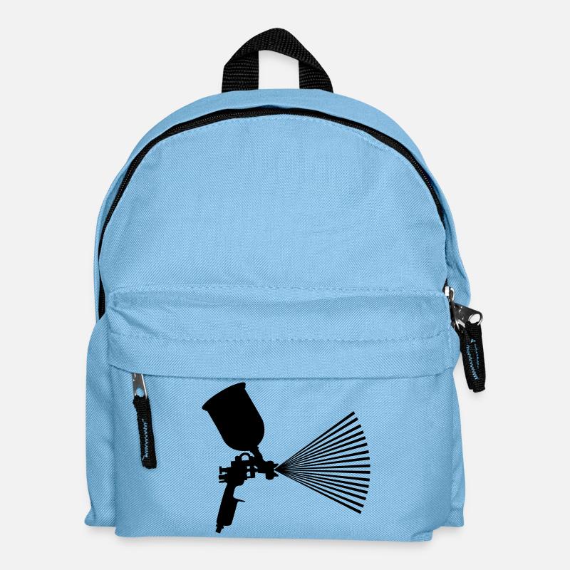 Sprühfarbe mit Strahl - Kinder Rucksack - Hellblau