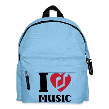 J’adore la musique - Sac à dos Enfant - bleu clair - Devant
