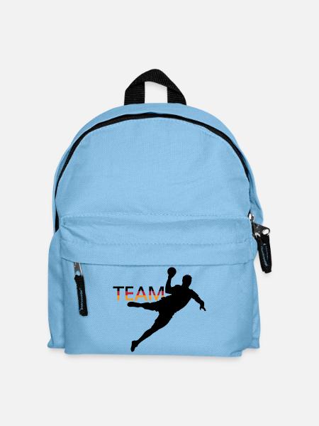 Handballer Handball Team Deutschland EM Symbol - Kinder Rucksack - Hellblau