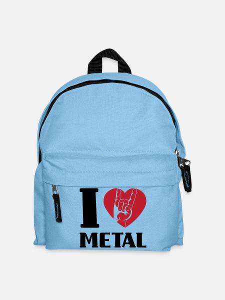 I love metal - Kids' Backpack - light blue