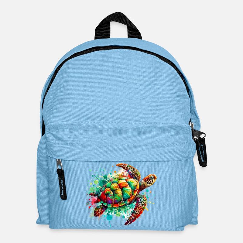 Schildkröte - Kinder Rucksack - Hellblau