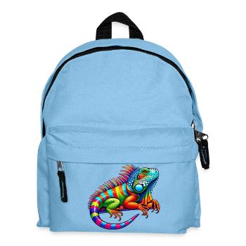 Iguana - Kids' Backpack - light blue - Front