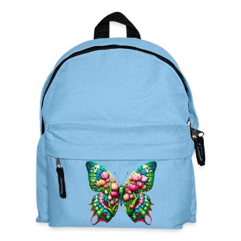 Schmetterlingsblumen Tulpen Tulpe Holland - Kinder Rucksack - Hellblau - Vorne