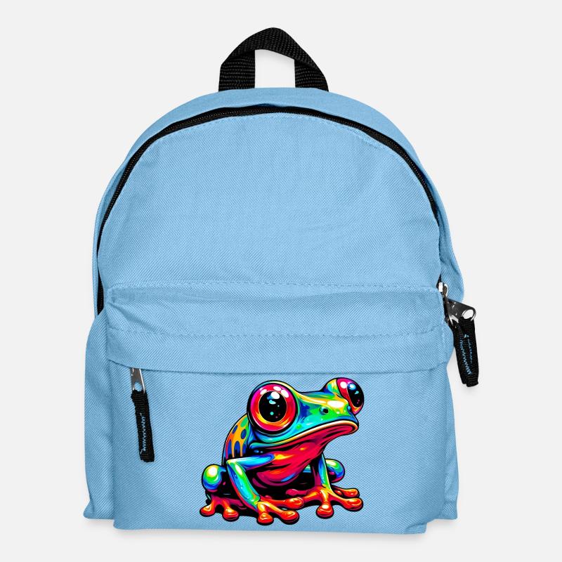 Frosch - Kinder Rucksack - Hellblau