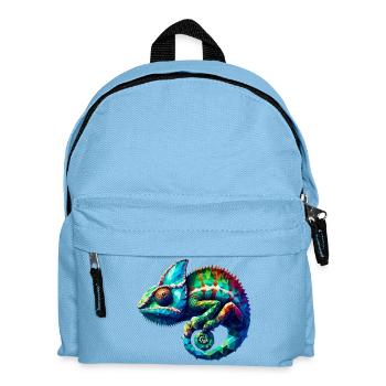 Caméléon polygonal - Sac à dos Enfant - bleu clair - Devant