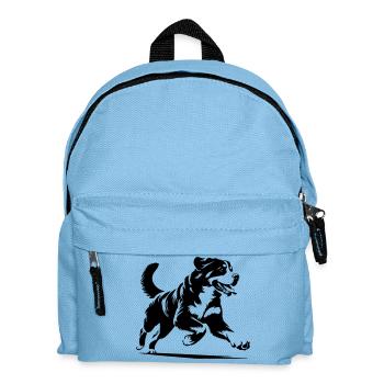 Berner Sennenhund - Kinder Rucksack - Hellblau - Vorne