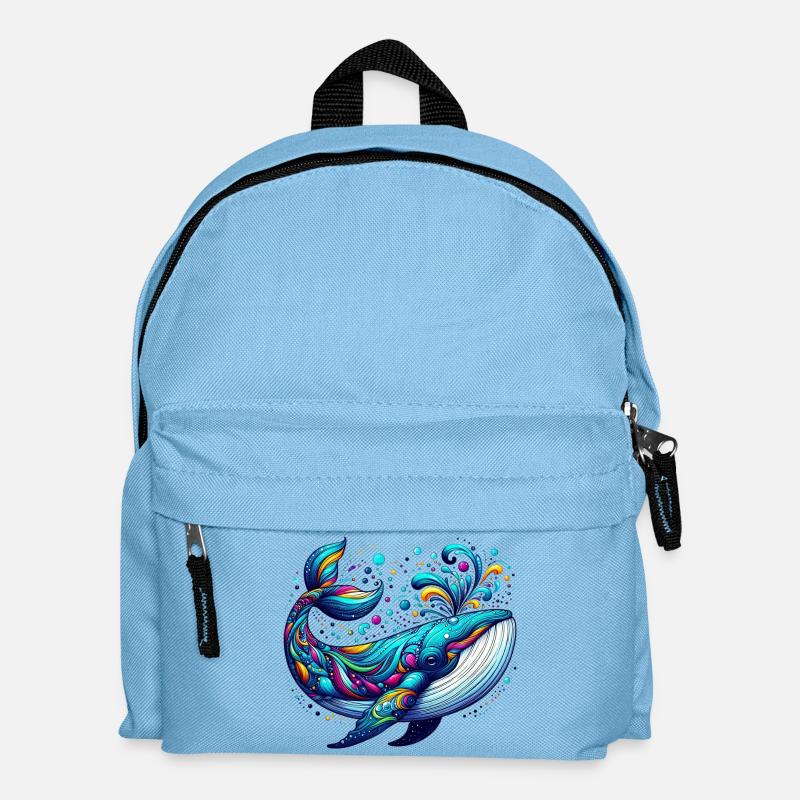 Baleine - Sac à dos Enfant - bleu clair