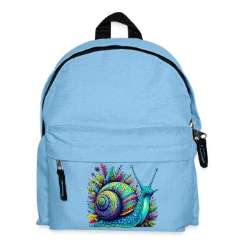 Schnecke - Kinder Rucksack - Hellblau - Vorne