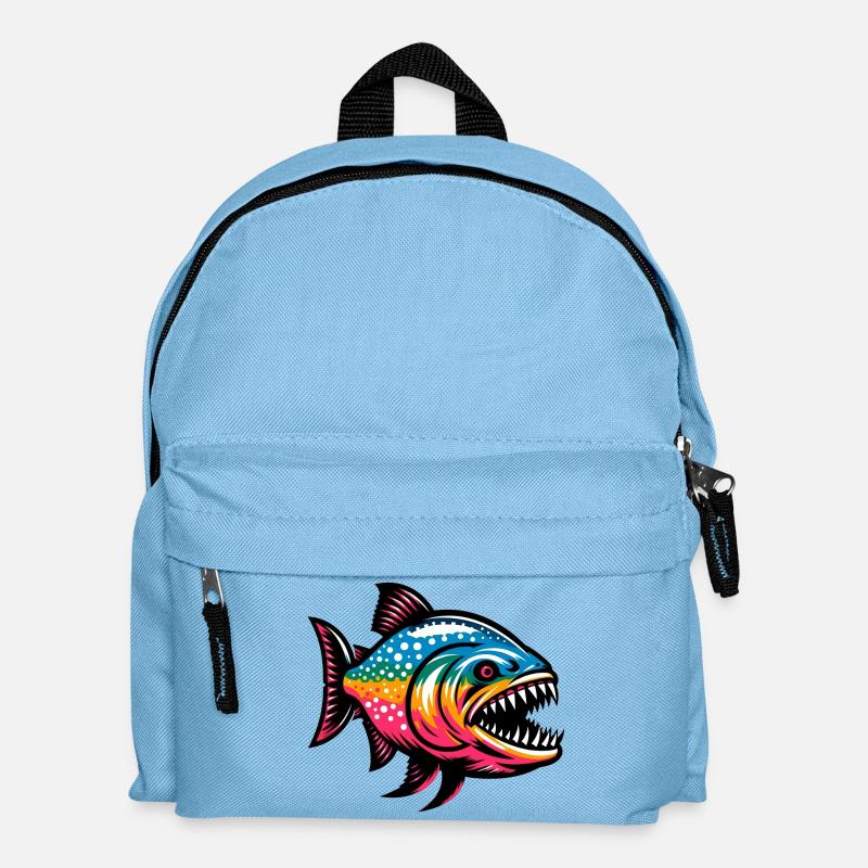 Piranha - Kinder Rucksack - Hellblau