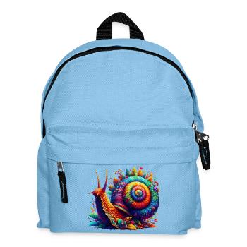 Schnecke - Kinder Rucksack - Hellblau - Vorne