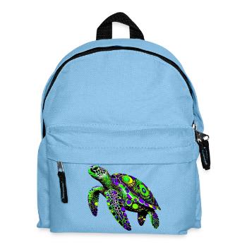 Schildkröte - Kinder Rucksack - Hellblau - Vorne