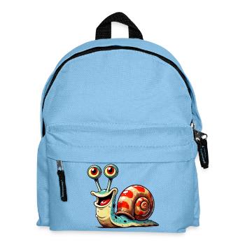 Schnecke - Kinder Rucksack - Hellblau - Vorne