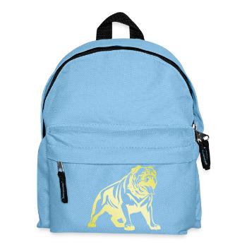 Bulldogg Hund Silhouette - Kinder Rucksack - Hellblau - Vorne