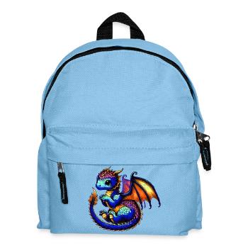 Drache - Kinder Rucksack - Hellblau - Vorne
