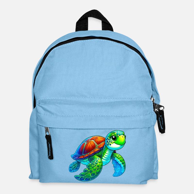 Schildkröte - Kinder Rucksack - Hellblau