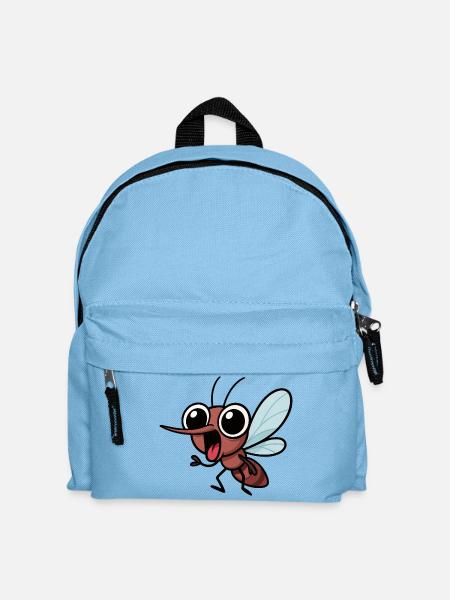 Kawaii Mücke Mosquito Insekt Cartoon Freude - Kinder Rucksack - Hellblau