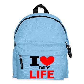 ich liebe mein Leben - Kinder Rucksack - Hellblau - Vorne