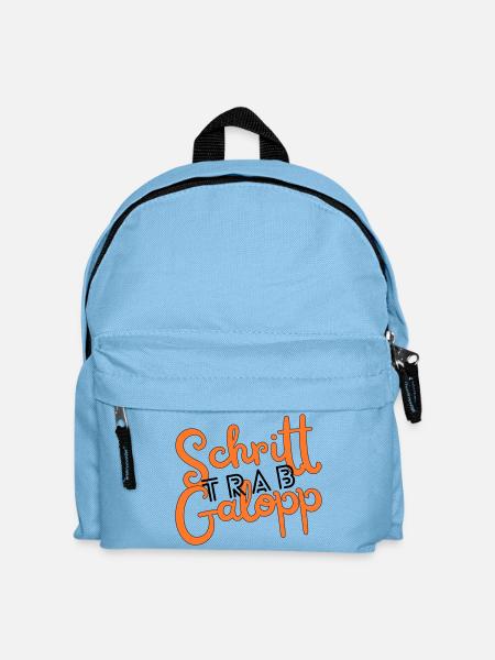 Schritt Trab Galopp - Kinder Rucksack - Hellblau